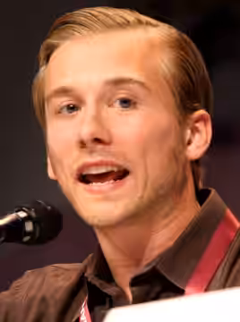 Lou Taylor Pucci speaking at the 2013 WonderCon at the Anaheim Convention Center in Anaheim, California.