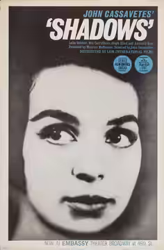 One sheet poster for the film Shadows (John Cassavetes, USA, 1959) (1961)