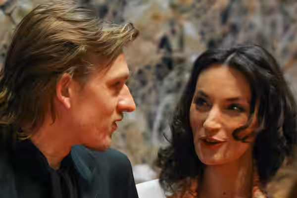 Guillaume Depardieu and Jeanne Balibar at the opening night of The Duchess of Langeais (Ne touchez pas la hache) at the Berlin International Film Festival 2007