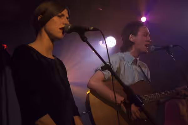 Aldous Harding and Marlon Williams at the Oxford Art Factory in Sydney on 21 November 2015