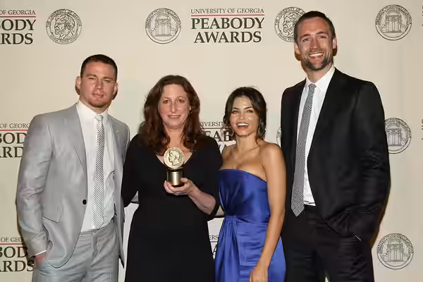 PHOTO CREDIT: ANDERS KRUSBERG / PEABODY AWARDS Channing Tatum, Deborah Scranton, Jenna Dewan Tatum and Reid Carolin 71st Annual Peabody Awards Luncheon Waldorf= (2012)