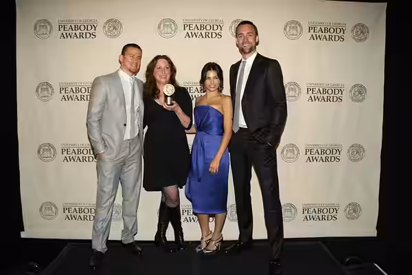 PHOTO CREDIT: ANDERS KRUSBERG / PEABODY AWARDS Channing Tatum, Deborah Scranton, Jenna Dewan Tatum and Reid Carolin 71st Annual Peabody Awards Luncheon Waldorf= (2012)