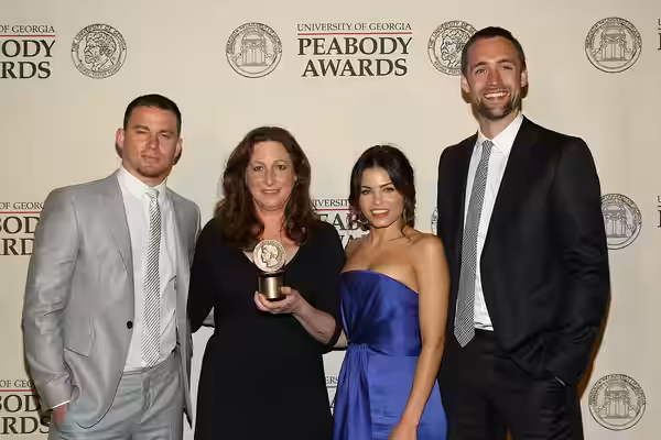 PHOTO CREDIT: ANDERS KRUSBERG / PEABODY AWARDS Channing Tatum, Deborah Scranton, Jenna Dewan Tatum and Reid Carolin 71st Annual Peabody Awards Luncheon Waldorf= (2012)