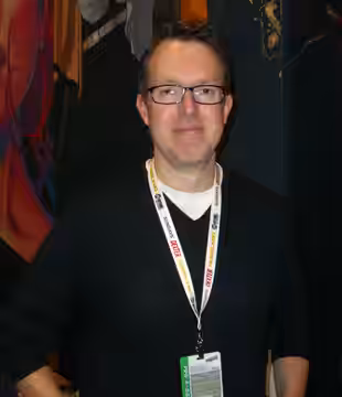 Comics creator Jay Faerber on Day 2 of the 2012 New York Comic Con, Friday October 12, 2012 at the Jacob K. Javits Convention Center in Manhattan. This photo wa