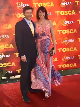 Gideon Emery and Autumn Withers attend Tosca at LA Opera at the Dorothy Chandler Pavilion in Los Angeles on 27 April 2017.