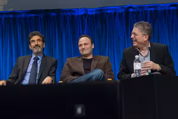 Chuck Lorre, Steven Molaro and Bill Prady at PaleyFest 2013 for the TV show "Big Bang Theory"