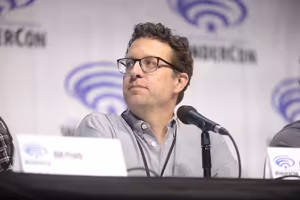 Dave Goetsch speaking at the 2019 WonderCon, for "The Big Bang Theory", at the Anaheim Convention Center in Anaheim, California. Please attribute to Gage Skidmo