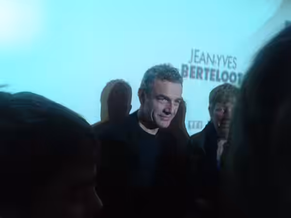 Jean-Yves Berteloo, lors de l'avant-première du film "Supercondriaque" à Hénin-Beaumont, le 25 janvier 2014.
