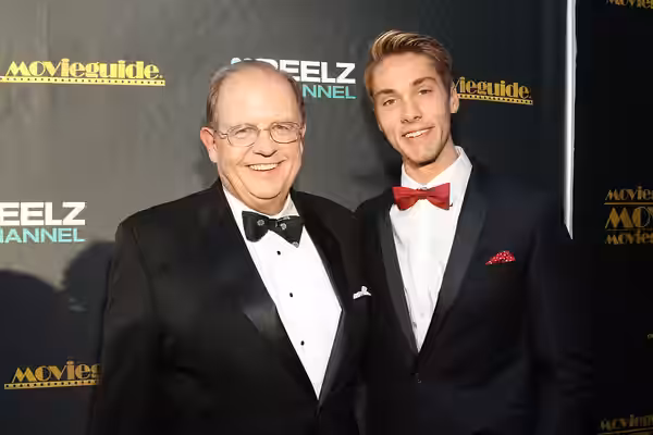 Dr. Ted Baehr and Austin North at the Universal Hilton Hotel 23th Annual Movieguide® Awards (2015)