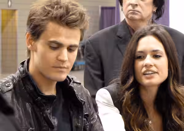 Paul Wesley &amp; Torrey DeVitto from The Vampire Diaries in 2012 Wizard World Toronto.