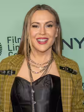 Alyssa Milano at the 63rd annual New York Film Festival at Lincoln Center in 2025 for the film Is This Thing On?