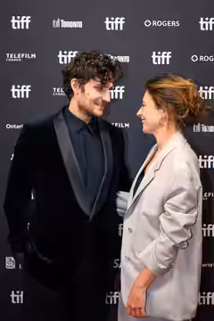 Louis Garrel and Jasmine Trinca at the screening of It Will Happen Tonight at the 2026 Toronto International Film Festival.