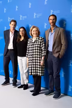Howard T. Owens, Nanette Burstein, Hillary Clinton and Ben Silverman presenting the movie Hillary at the Berlinale 2020