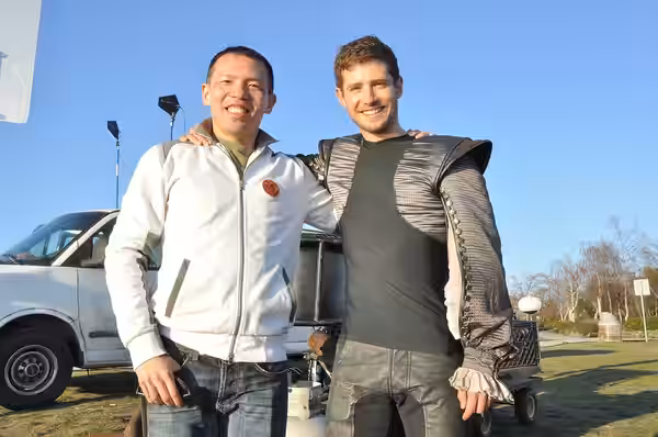 Julain Morris and I at the shoot for Once Upon at Time ep 2x22 (2013)