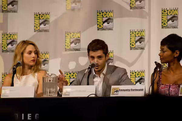 Hand of God cast Taken at the 2015 Comic-Con International in San Diego.