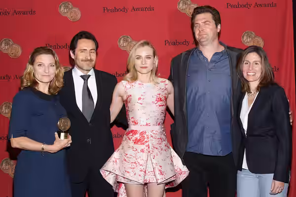 Meredith Stiehm, Demian Bechir, Diane Kruger and Elwood Reid at the 73rd Annual Peabody Awards for "The Bridge" (2014)