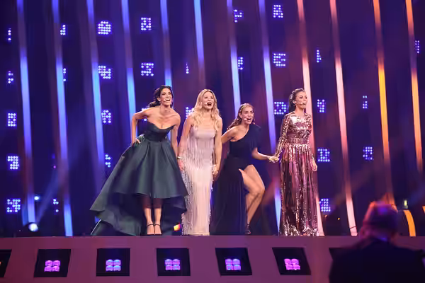 Hosts of the Eurovision Song Contest 2018: Daniela Ruah, Sílvia Alberto, Catarina Furtado and Filomena Cautela
