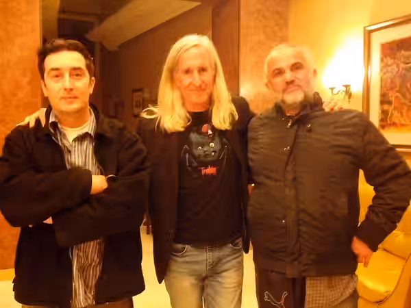 Zoran Stefanović, Mick Garris and Predrag Vukadinović, Belgrade, Serbia, Oct. 24, 2010. (2014)