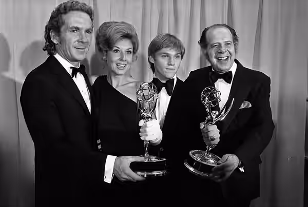 SERIES A WINNER—It was a night for The Waltons at Emmy awards show. The story about a depression family in the Blue Ridge Mountains was named best drama series (1973)
