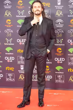 Asier Etxeandía en la alfombra roja de la ceremonia de entrega de los Premios Goya 2020, celebrados en Málaga