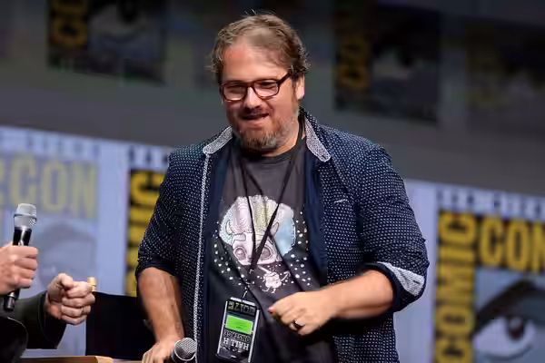 Andrew Dabb speaking at the 2017 San Diego Comic Con International, for "Supernatural", at the San Diego Convention Center in San Diego, California. Please attr