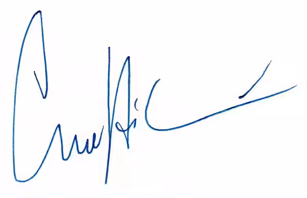 Autograph of American writer Carl Hiaasen (2015).
