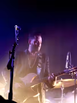 This is a picture of the artist Twin Shadow. This was taken by me at Lincoln Hall in Chicago, Illinois. (2012)