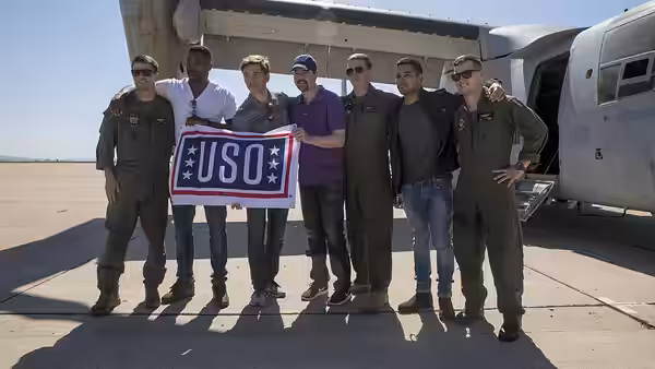 Oct 4, 2017 MCAS Miramar, Calif - Leading cast members of the CBS hit drama “NCIS: Naval Criminal Investigations,” take photos with Marines during a USO tour at