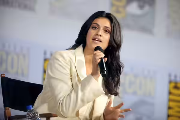 Anya Chalotra speaking at the 2019 San Diego Comic Con International, for "The Witcher", at the San Diego Convention Center in San Diego, California. Please att