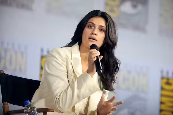 Anya Chalotra speaking at the 2019 San Diego Comic Con International, for "The Witcher", at the San Diego Convention Center in San Diego, California. Please att