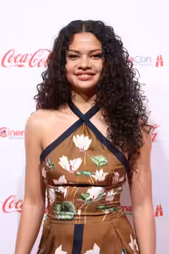 Catherine Laga'aia on the red carpet at the Big Screen Achievement Awards at the 2026 CinemaCon at The Colosseum Theater at Caesars Palace in Las Vegas, Nevada.