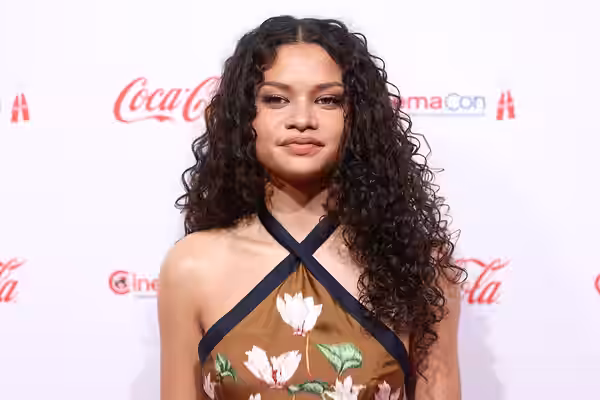 Catherine Laga'aia on the red carpet at the Big Screen Achievement Awards at the 2026 CinemaCon at The Colosseum Theater at Caesars Palace in Las Vegas, Nevada.