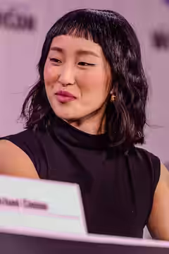 Ji-young Yoo speaking at the 2025 WonderCon, for "Until Dawn", at the Anaheim Convention Center in Anaheim, California. Please attribute to Gage Skidmore if use