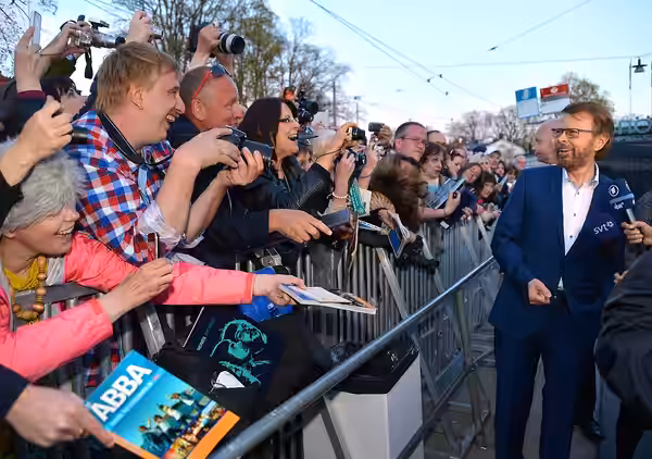 Björn Ulvaeus during the opening of ABBA: The Museum May 6, 2013; street photography in Sweden by Frankie Fouganthin.