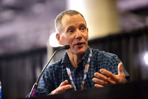 Peter Ostrum of "Willy Wonka &amp; the Chocolate Factory" speaking with attendees at the 2017 Phoenix Comicon Fan Fest at the Phoenix Convention Center in Phoen