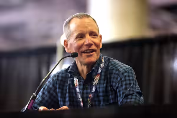 Peter Ostrum of "Willy Wonka &amp; the Chocolate Factory" speaking with attendees at the 2017 Phoenix Comicon Fan Fest at the Phoenix Convention Center in Phoen