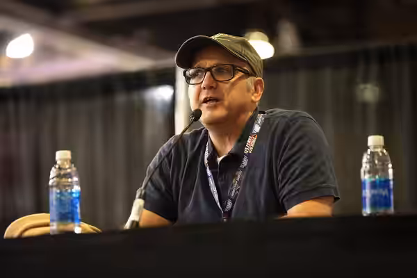 Paris Themmen of "Willy Wonka &amp; the Chocolate Factory" speaking with attendees at the 2017 Phoenix Comicon Fan Fest at the Phoenix Convention Center in Phoe