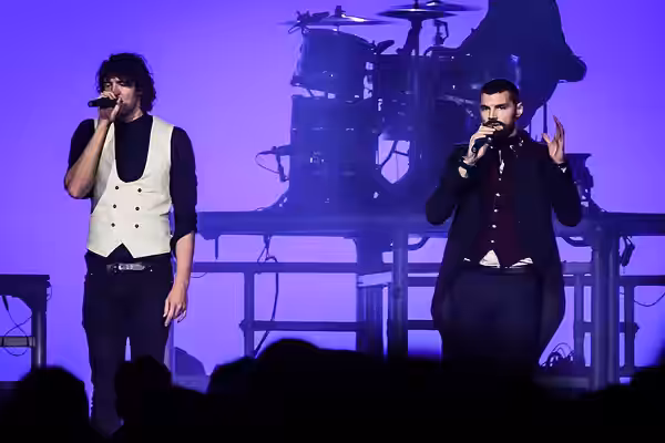 For King &amp; Country performing live at Christian radio station 95.9 FM The Fish's Christmas Concert, at the Honda Center in Anaheim, California, on Friday, D (2016)