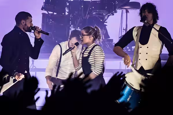 For King &amp; Country performing live at Christian radio station 95.9 FM The Fish's Christmas Concert, at the Honda Center in Anaheim, California, on Friday, D (2016)