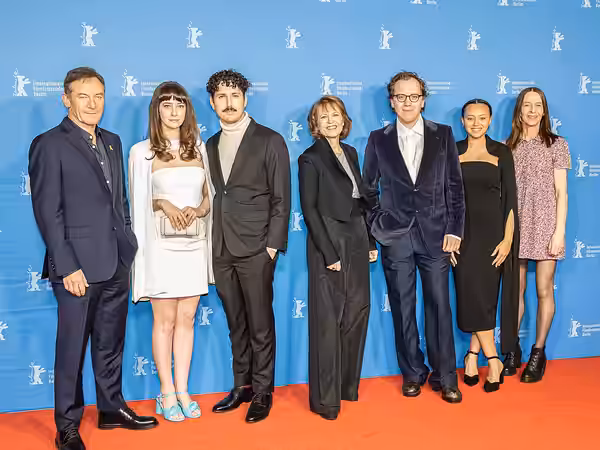 Cast and crew of the movie "Honey Bunch" at the 75th Berlin International Film Festival (2025)