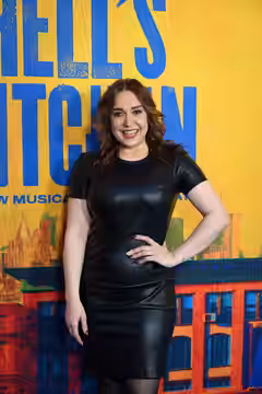 Cast member Jessica Vosk at the first anniversary celebration for "Hell's Kitchen" on Broadway, April 2025