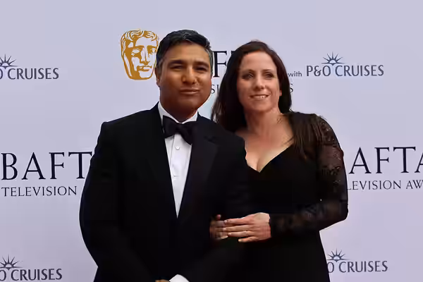 Nick Mohammed &amp; his wife, Becka Mohammed, at the TV BAFTA red carpet May 26 (2026)