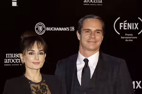Ana de la Reguera and Tony Dalton on the red carpet of Fenix Awards 2018. Mexico City, 7 November, 2018. Picture by Milton Martinez / Secretaria de Cultura CDMX