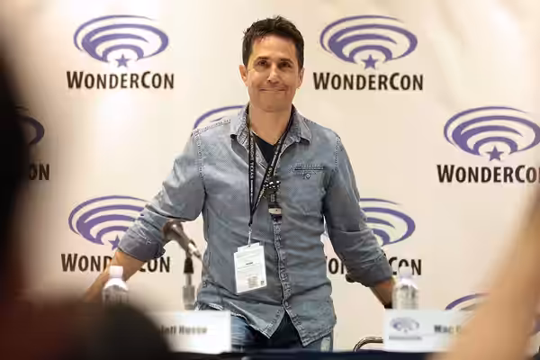 Mac Quayle speaking at the 2017 WonderCon at the Anaheim Convention Center in Anaheim, California. Please attribute to Gage Skidmore if used elsewhere.