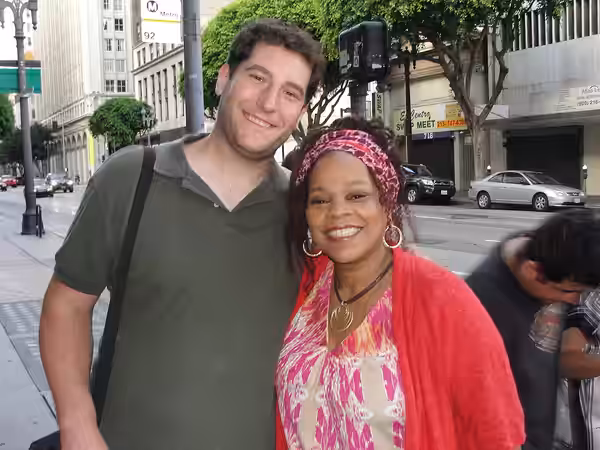 Weeds star Tonye Patano on the set. (2011)