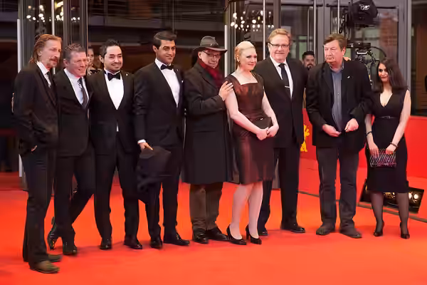 The film team of The Other Side of Hope (Toivon tuolla puolen) at the Berlinale 2017