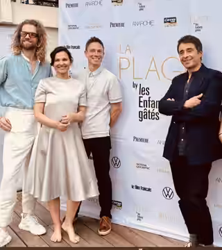 Cédric Le Gallo, Virginie Ledoyen, Cyrille Thouvenin et Ariel Wizman, au Festival de Cannes 2023