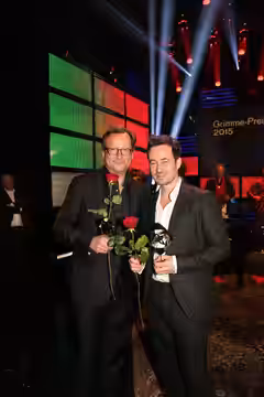 Matthias Brandt und Christian Schwochow bei der Grimme-Preis-Verleihung 2015