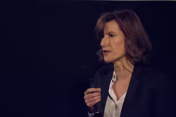 La directora de cine británica Joanna Hogg asiste al festival de cine. (2014)