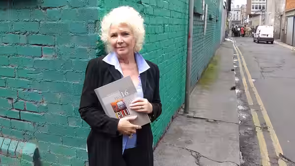Fionnula Flanagan at a Sinn Féin meeting for the Save Moore Street campaign (2012)